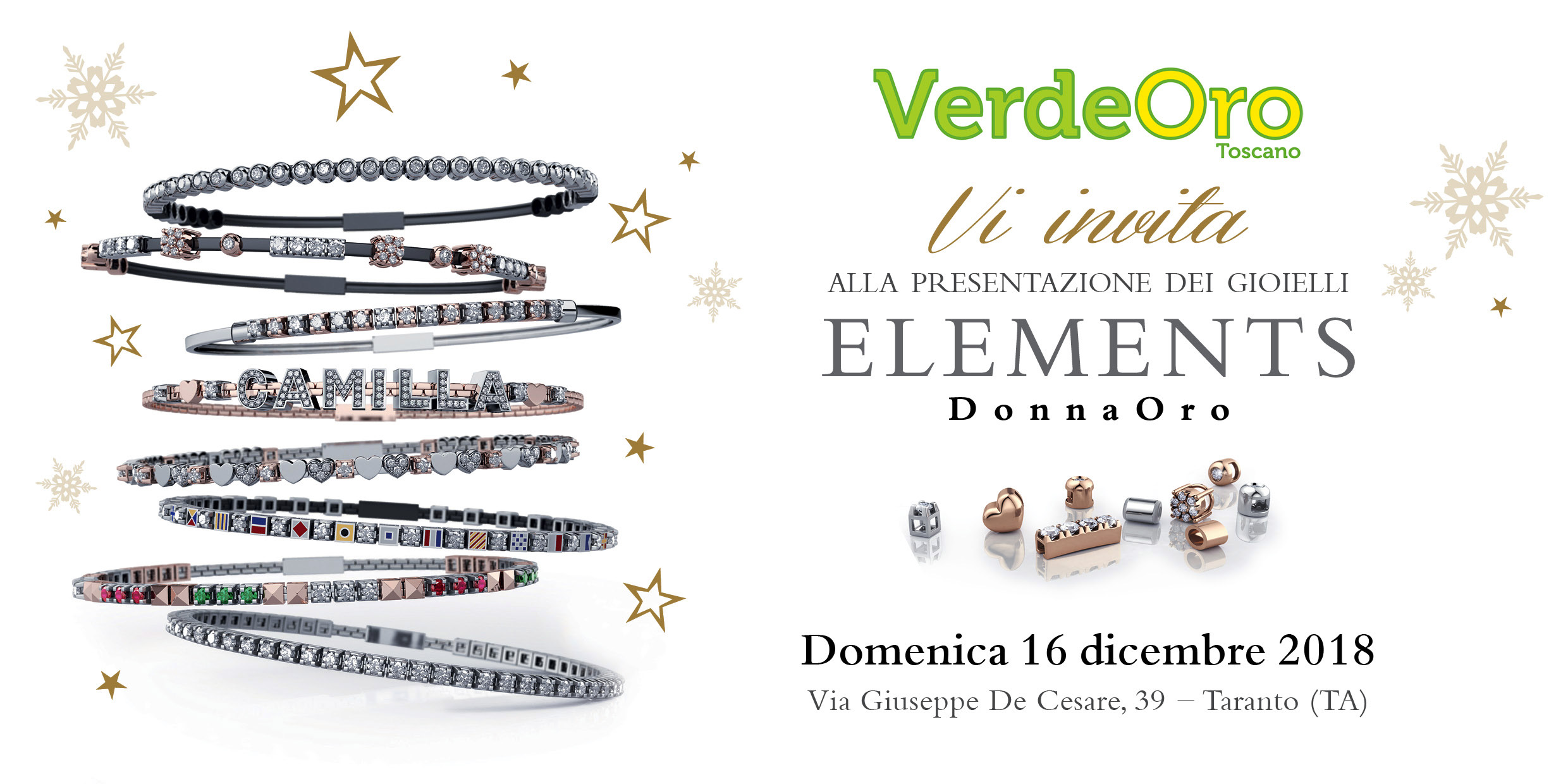 Giornata ELEMENTS Donna Oro 2018 da Verde Oro toscano Gioielleria a Taranto