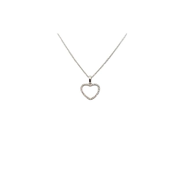 GIORGIO VISCONTI-GIROCOLLO IN ORO BIANCO CON CUORE DI DIAMANTI