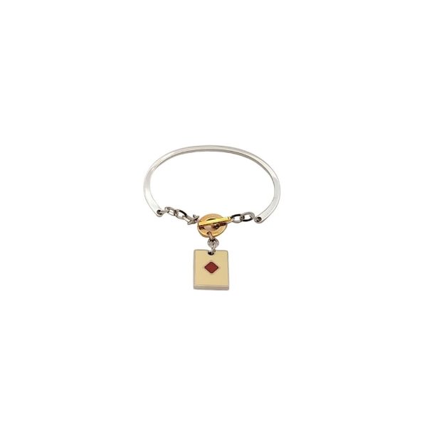 REBECCA-BRACCIALE IN ACCIAIO CON CARTA DA GIOCO