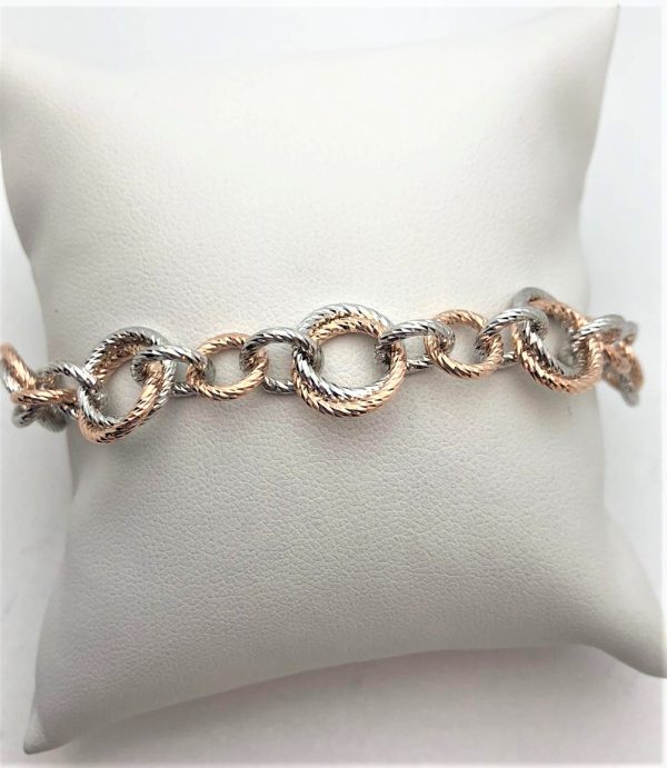 FRABOSO-BRACCIALE IN ARGENTO BICOLORE