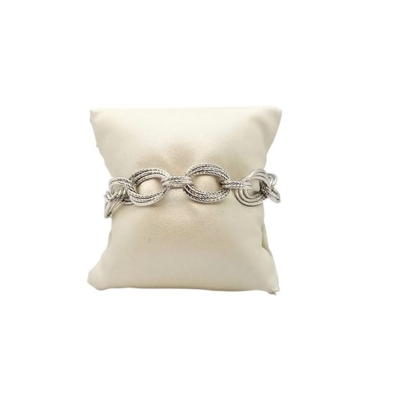 FRABOSO-BRACCIALE IN ARGENTO A CATENA CON CERCHI