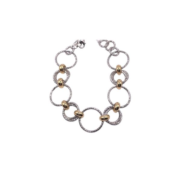 FRABOSO-BRACCIALE IN ARGENTO DOPPIO COLORE