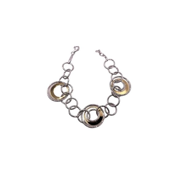 FRABOSO-BRACCIALE IN ARGENTO BICOLORE
