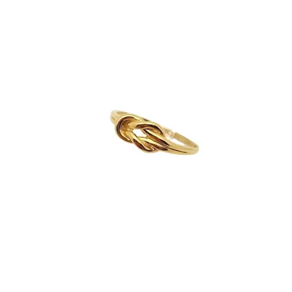 ANELLO IN ORO GIALLO CON NODO PIANO