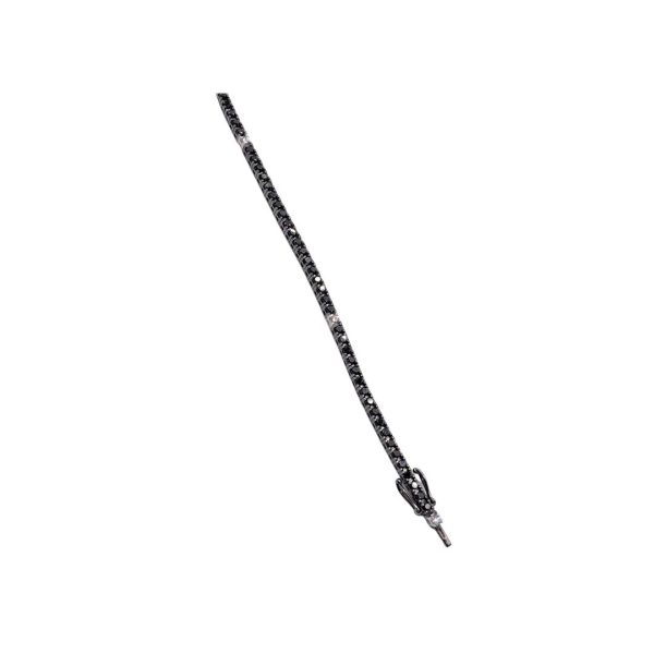 CHIMENTO-BRACCIALE TENNIS NERO CON DIAMANTI ALTERNATI
