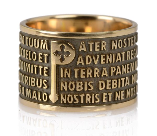 TUUM-ANELLO IN ARGENTO BRUNITO CON PADRE NOSTRO