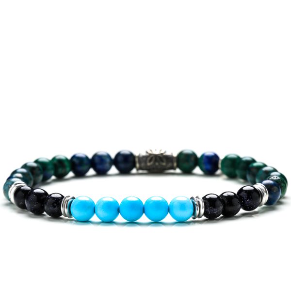 GERBA-BRACCIALE CON PIETRE DURE E ARGENTO