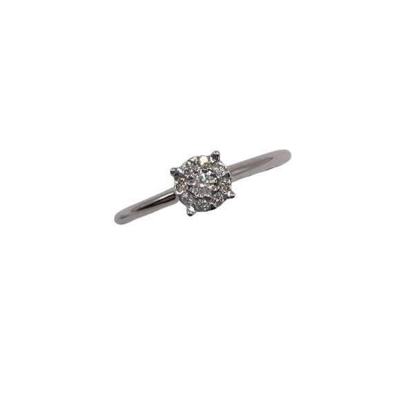 DONNA ORO-ANELLO IN ORO BIANCO CON DIAMANTI