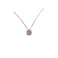 DONNA ORO-COLLANA IN ORO ROSA CON DIAMANTI CT 0,05