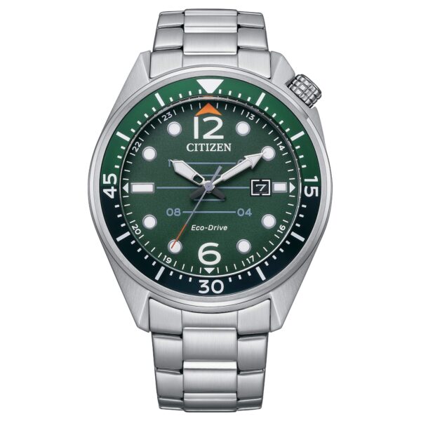 CITIZEN-UOMO VERDE ACCIAIO