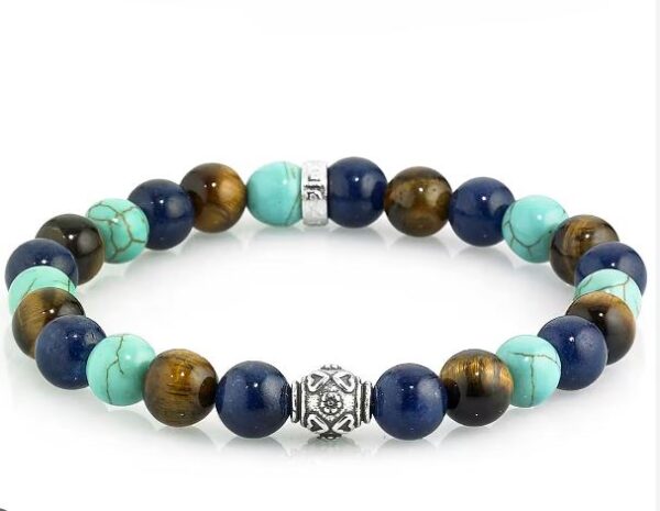 GERBA-BRACCIALE IN ARGENTO E PIETRE NATURALI