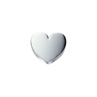 ELEMENTS-CUORE REVERSO ORO BIANCO   3,2 x 4,2mm