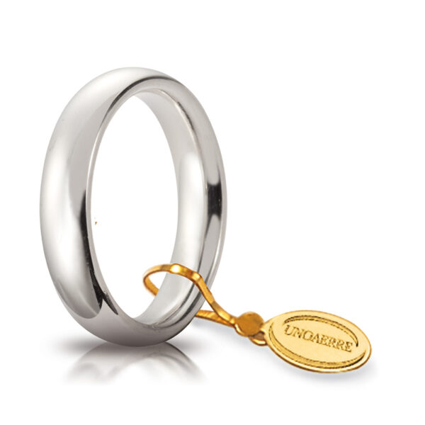 UNOAERRE-FEDE IN ORO BIANCO 4 MM COMODA