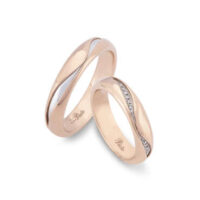 POLELLO-FEDE ORO ROSA CON BRILLANTE 0,11