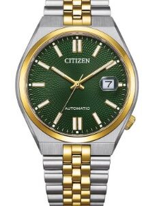 CITIZEN-ACCIAIO BICOLORE QT VERDE AUTOMATICO TSUYOSA 60
