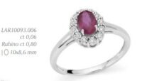 DONNA ORO-ANELLO  RUBINO CT 0,80 BRILL CT 0,06